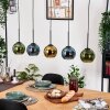 Koyoto Lámparas suspendidas, Luminarias esféricas, Lámparas colgantes Crudo, Negro, 5 luces