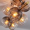 Koyoto Plafones, Luminarias esféricas dorado, Negro, 8 luces