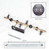 Koyoto Plafones, Luminarias esféricas dorado, Negro, 8 luces