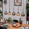 Koyoto Lámparas suspendidas, Luminarias esféricas, Lámparas colgantes Crudo, Negro, 5 luces