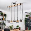 Koyoto Lámparas suspendidas, Luminarias esféricas, Lámparas colgantes Crudo, Negro, 5 luces