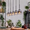 Koyoto Lámparas suspendidas, Luminarias esféricas, Lámparas colgantes Crudo, Negro, 5 luces
