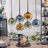 Koyoto Lámparas suspendidas, Luminarias esféricas, Lámparas colgantes Azul, dorado, Verde, Transparente, 6 luces