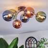 Chehalis Plafones, Luminarias esféricas 56 cm Azul, Verde, Color cobre, 6 luces