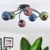 Chehalis Plafones, Luminarias esféricas 56 cm Azul, Verde, Color cobre, 6 luces