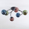 Chehalis Plafones, Luminarias esféricas 56 cm Azul, Verde, Color cobre, 6 luces