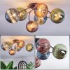 Chehalis Plafones, Luminarias esféricas 56 cm Azul, Verde, Color cobre, 6 luces