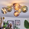 Chehalis Plafones, Luminarias esféricas 56 cm Azul, Verde, Color cobre, 6 luces