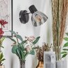 Saire Apliques, Spot de pared Cromo, Negro, 1 luz