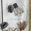 Saire Apliques, Spot de pared Cromo, Negro, 1 luz