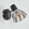 Saire Apliques, Spot de pared Cromo, Negro, 1 luz