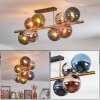 Gastor Plafones, Luminarias esféricas dorado, Negro, 8 luces