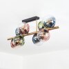 Gastor Plafones, Luminarias esféricas dorado, Negro, 8 luces