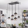 Koyoto Lámparas suspendidas, Luminarias esféricas, Lámparas colgantes Transparente, Ahumado, 6 luces