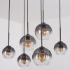 Koyoto Lámparas suspendidas, Luminarias esféricas, Lámparas colgantes Transparente, Ahumado, 6 luces