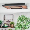 Meron Plafones LED Color madera, Negro, 1 luz