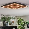 Meron Plafones LED Color madera, Negro, 1 luz