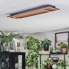 Meron Plafones LED Color madera, Negro, 1 luz