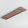 Meron Plafones LED Color madera, Negro, 1 luz