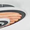 Meron Plafones LED Color madera, Negro, 1 luz