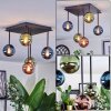 Chehalis Plafones, Luminarias esféricas Azul, Verde, Color cobre, 5 luces