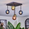 Chehalis Plafones, Luminarias esféricas Azul, Verde, Color cobre, 5 luces