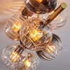 Koyoto Plafones, Luminarias esféricas dorado, Negro, 8 luces
