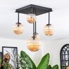 Chehalis Plafones, Luminarias esféricas Colores ámbar, 5 luces