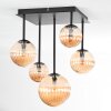 Chehalis Plafones, Luminarias esféricas Colores ámbar, 5 luces