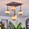Chehalis Plafones, Luminarias esféricas Colores ámbar, 5 luces