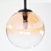 Chehalis Plafones, Luminarias esféricas 34 cm Colores ámbar, Transparente, 3 luces