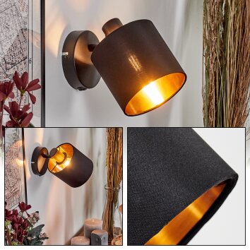 Alsen Apliques, Spot de pared Negro, 1 luz Alsen Apliques, Spot de pared Negro, 1 luz