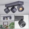 Narel Plafones, Spot techo LED Negro, 3 luces