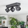 Narel Plafones, Spot techo LED Negro, 3 luces