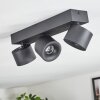 Narel Plafones, Spot techo LED Negro, 3 luces