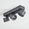 Narel Plafones, Spot techo LED Negro, 3 luces