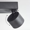 Narel Plafones, Spot techo LED Negro, 4 luces