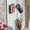 Javel Apliques, Spot de pared Cromo, Crudo, Negro, 1 luz