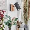 Javel Apliques, Spot de pared Cromo, Crudo, Negro, 1 luz