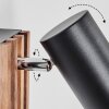 Javel Apliques, Spot de pared Cromo, Crudo, Negro, 1 luz