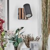 Javel Apliques, Spot de pared Cromo, Crudo, Negro, 1 luz