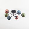 Chehalis Plafones, Luminarias esféricas 51 cm Azul, Verde, Color cobre, 6 luces