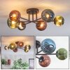 Chehalis Plafones, Luminarias esféricas 55 cm Azul, Verde, Color cobre, 6 luces