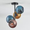 Koyoto Plafones, Luminarias esféricas 31 cm Azul, dorado, Color cobre, 4 luces