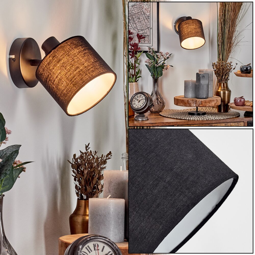 Bassagoda Apliques, Spot de pared Negro, 1 luz main product photo