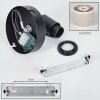 Bassagoda Apliques, Spot de pared Negro, 1 luz