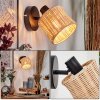 Cavaca Apliques, Spot de pared Negro, 1 luz