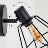 Yaak Apliques, Spot de pared Negro, 1 luz