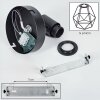 Yaak Apliques, Spot de pared Negro, 1 luz