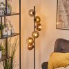 Koyoto Luminarias esféricas, Lámpara de pie 32 cm dorado, Transparente, Color cobre, Ahumado, 6 luces